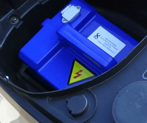 Blue Electric Moped Battery