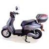 Side View Of Black Electric Moped