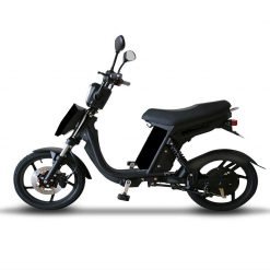 Side View Of Black Electric Bike