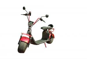 Red and Black Electric moped